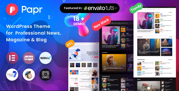 News Magazine Papr – News Magazine WordPress Theme