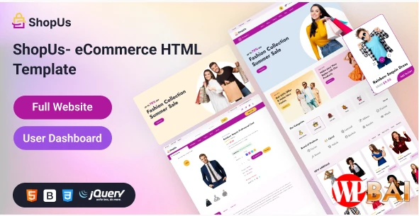Shopus – Fashion eCommerce HTML Template