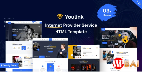 Youlink – Broadband & Internet Services HTML5 Template + RTL